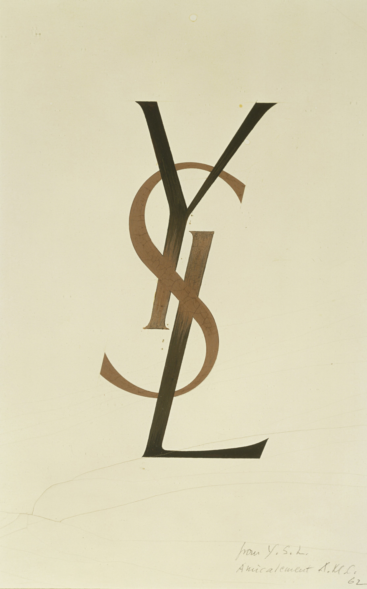 Monogramme entrelacé YSL dessiné par Cassandre pour Yves Saint Laurent
