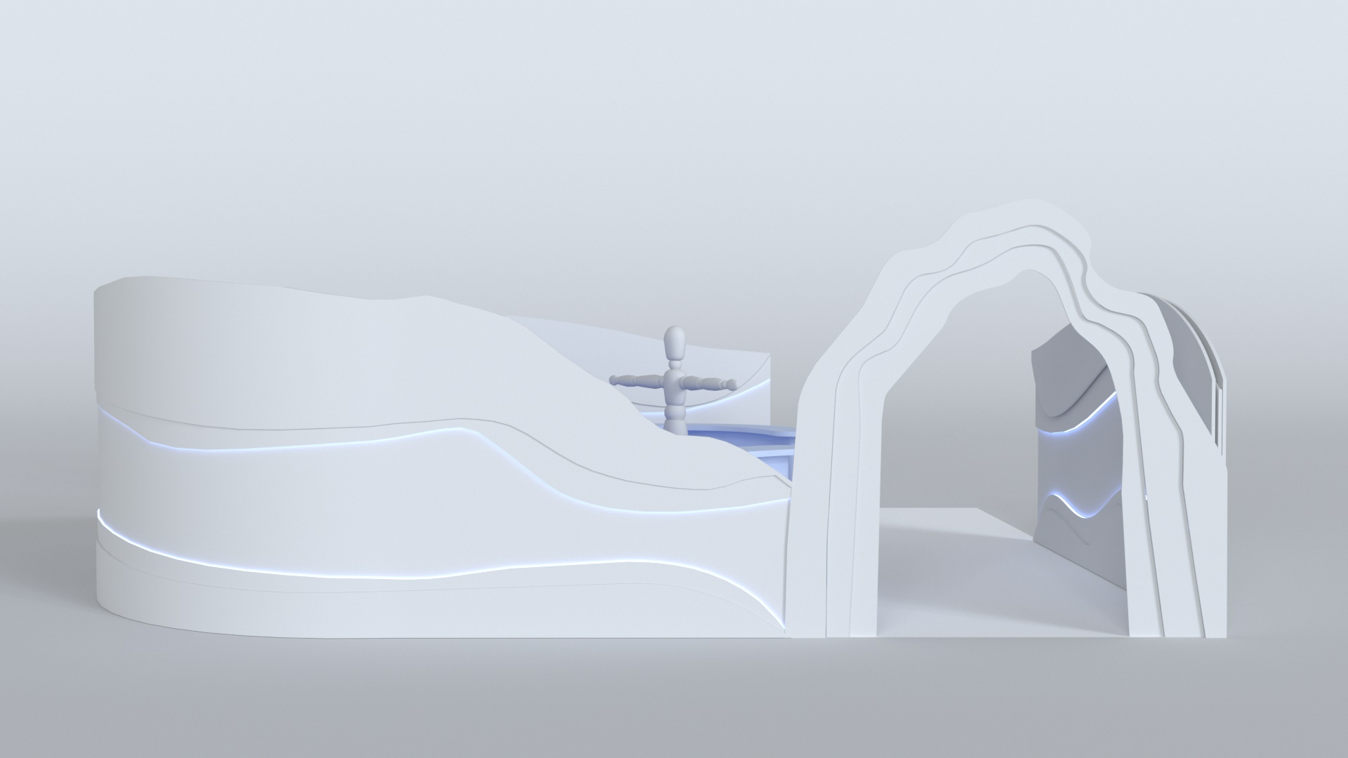 Vue 3D de l’arche immersive du stand