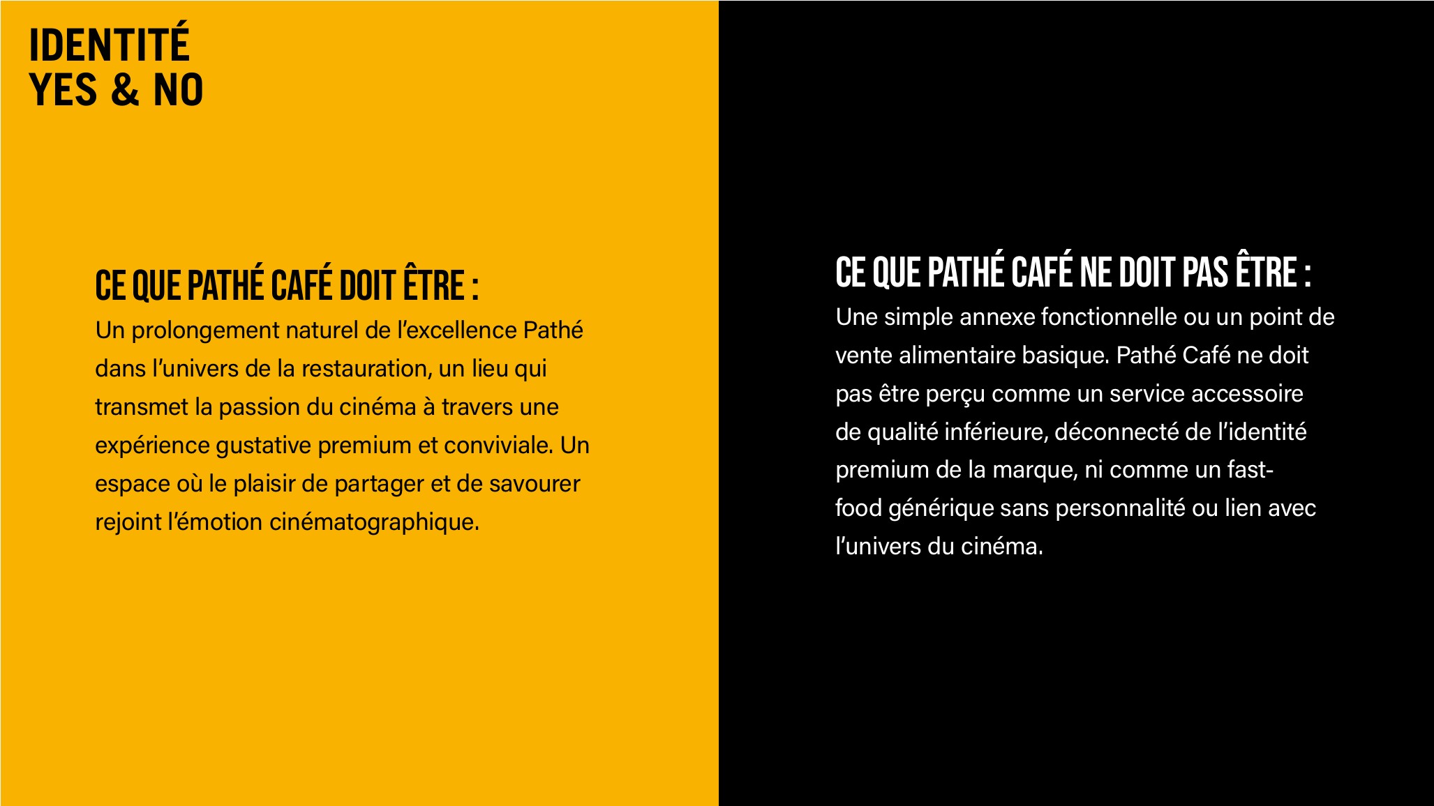 Packaging Pathé Café et typographie condensée
